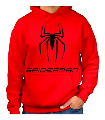 Hoodie Araña Spiderman Sudadera Afelpada Hombre Araña Roja