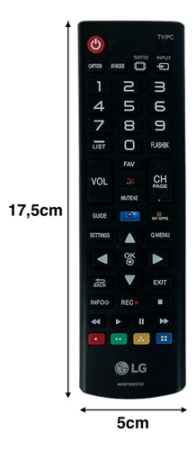 Controle Remoto Smart Tv LG 3d 42la6204 47la6610 Akb75055701