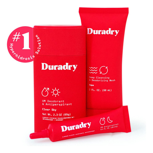 Duradry Sistema De Proteccin De 3 Pasos: Desodorante Am, Gel