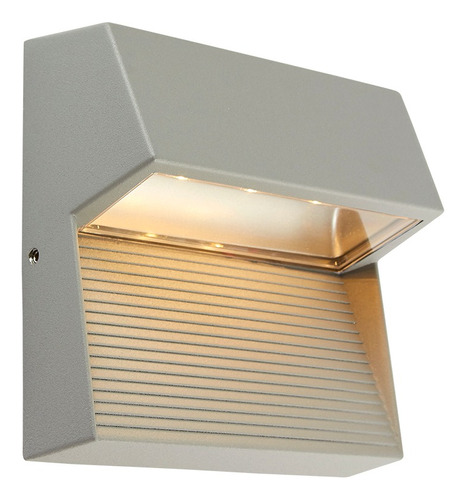 Lampara De Pared Led Exterior 2.8w Copos Satinado Tecnolite Color Plateado