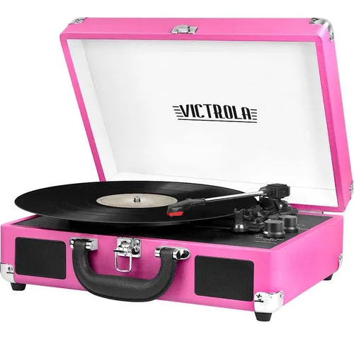 Tocadiscos Con Bluetooth Journey, Diseño De Maleta, Color Ro