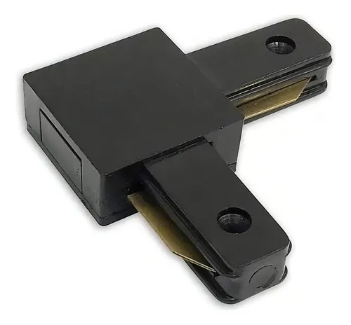Conector Emenda L 90 Graus Preto Para Trilho Eletrificado 110V