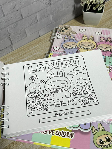 Kit 2 Livros De Colorir Labubu | Capa Dura Com Desenhos Variados E Detalhados | Folha A5 Com 50 Páginas Para Pintar - Presente Para Crianças E Adultos - Pronta Entrega | Relaxamento E Criatividade