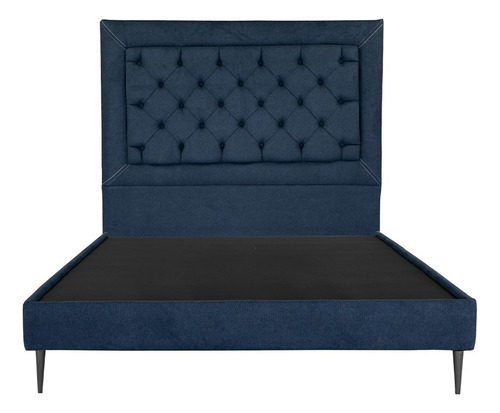 Cabecera + Base Cama Slim King Size Dicasa Mary Azul Navy