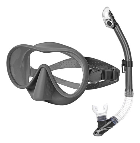 Juego De Snorkel, Gafas De Natación, Máscara De Buceo Gris