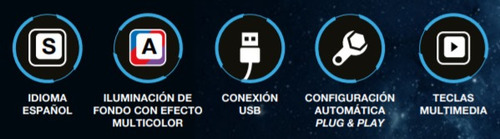 Imagen 8 de 10 de Xtech Teclado Gamer Usb Cableado Con Ñ Retroiluminado