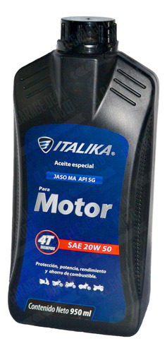 Aceite Italika Mineral 20w50 4t Para Motor Todas Las Marcas