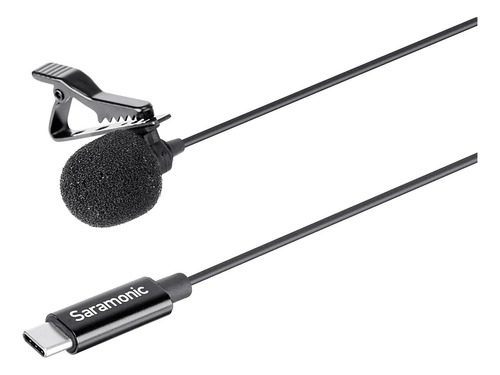 Microfone De Lapela Omnidirecional Saramonic Lavmicro U3b Cor Preto