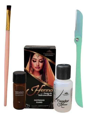 Rena Para Sobrancelha Chandra Navalha Pincel Designer Natura Cor Castanho claro