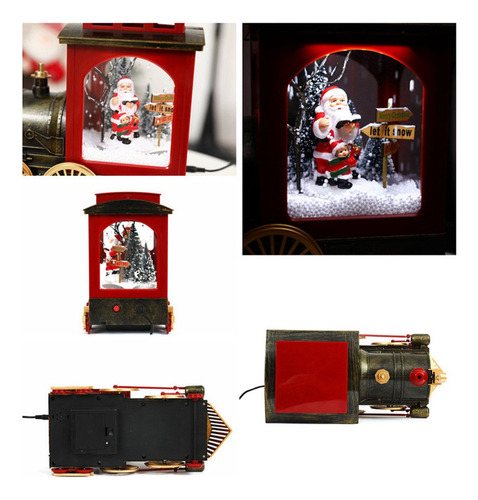 Lanterna De Neve De Natal Com Design Queen, Luz Led Retrô D