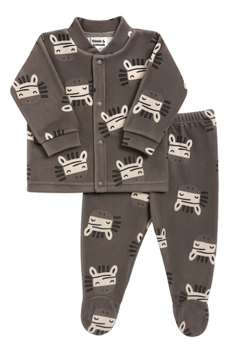 Conjunto Bebe Mimos Rayados - Tienda De Mimos Gris Oscuro 3-6 M