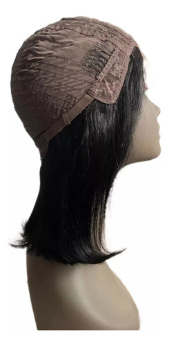 Peluca De Encaje Frontal Tipo Bob 100% Cabello Humano, 35 Cm