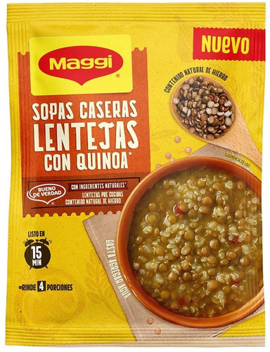 Recetas Nestlé Maggi Sopas Lentejas Con Quinoa, 90 Gramos | MercadoLibre