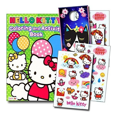 Hello Kitty Coloring Book And Stickers Super Set Hello K