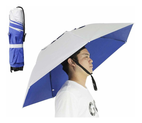 Sombrero Paraguas Plegable Gorra Lluvia Ajustable Aire Libre