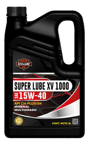 Aceite Ecolube Super Lube Xv 1000 15w40 X 4l