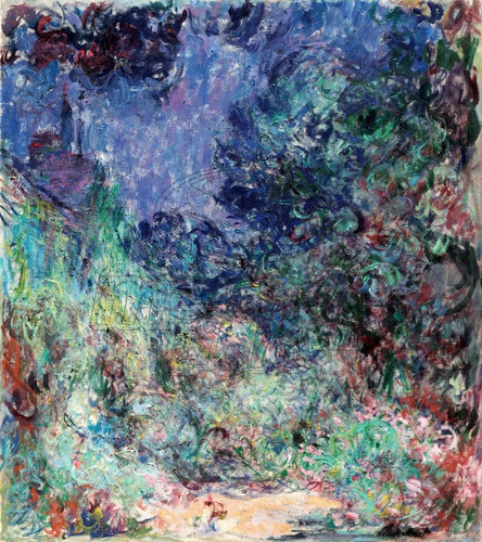 Lienzo Canvas Impresionismo Claude Monet Casa Jardín 90x80