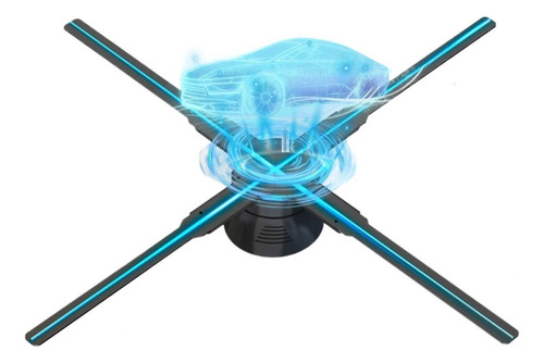 65cm Ventilador De Holograma 3d, 768 Contas Led Em 4 Lâminas