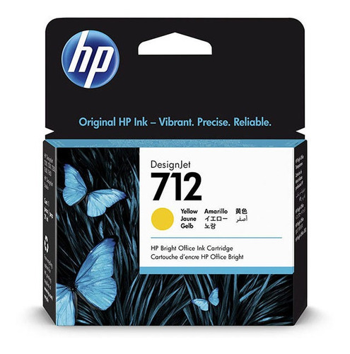 Cartucho De Tinta Hp Designjet 712 Amarillo De 29 Ml