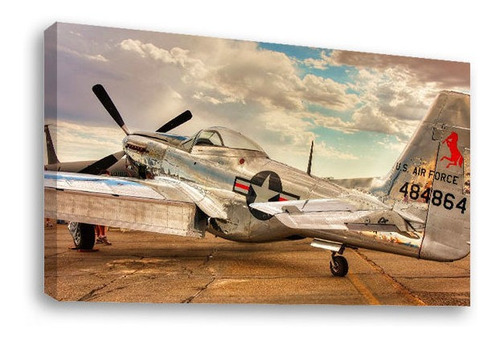 Cuadro Decorativo Canvas Moderno North American P51 Mustang