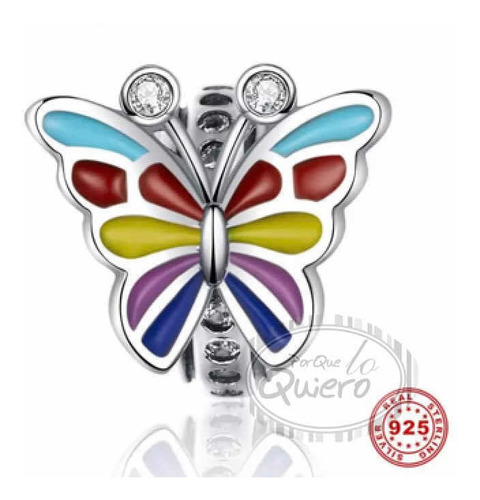 Charm 100% Plata 925 Stop Separador Mariposa Para Pandora