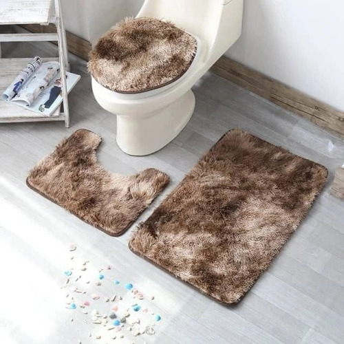 Imagen 8 de 10 de Juego De Baño Alfombrado De 3 Piezas. Excelente Calidad