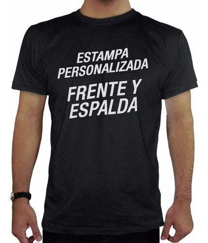 Remera Estampadas Personalizadas Frente Y Espalda Hombre