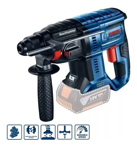 Martelete Bosch Gbh 180-li 18v 2 Baterias Bivolt C/ 8 Acess.