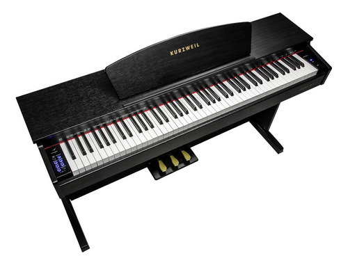 Piano Digital Kurzweill M70 88 Teclas Mueble 3 Pedales Usb Color Marrón