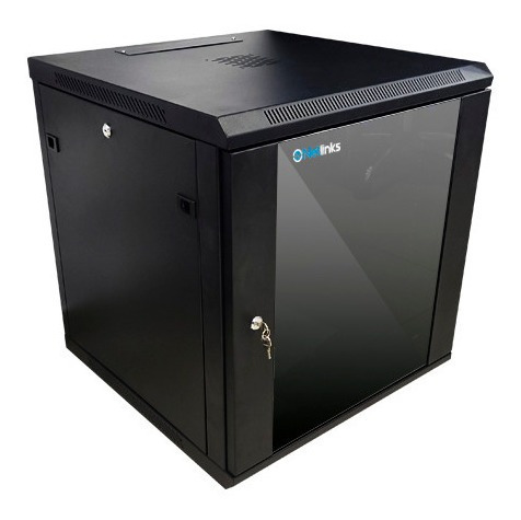 Imagen 1 de 4 de Gabinete 12u Rack De Pared Con Puerta Y Llave Netlinks