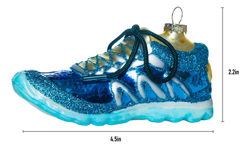 Zapatillas Para Correr De Vidrio Con Adornos Navideños, Paqu