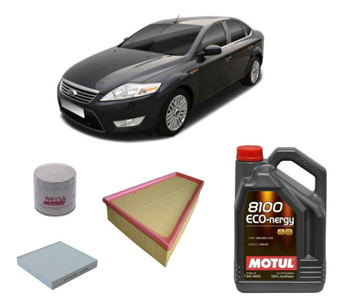 Kit 3 Filtros Ford Mondeo 2.0 Eco Boost Y Motul 5w30 X6lts