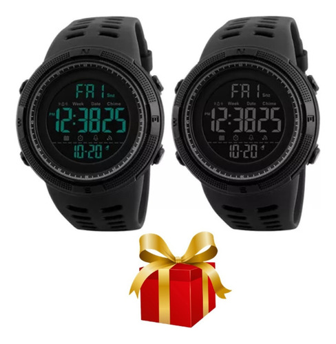 Reloj Deportivo Skmei 1251 Negro 2 Piezas