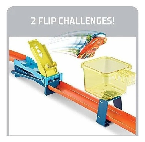 Pista Lanzamiento Loop Infinito Hot Wheels Track Builder Color Azul
