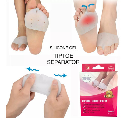 Protector Almohadilla De Silicona Para Pies Plantar X2 Unida Tamaño de la plantilla 7cm