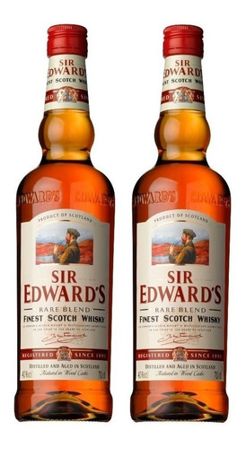 Whisky Sir Edwards Finest Blended X700cc X2 Unidades