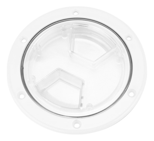 Placa Abs Redonda Blanca Con Tapa Transparente Para Acceso A