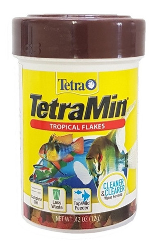 Alimento Para Peces Tetra Min Tropical Flakes Escamas 12gr