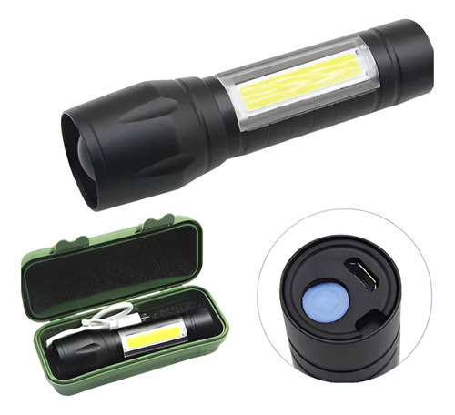 Linterna Tactica Recargable De Larga Distancia Led
