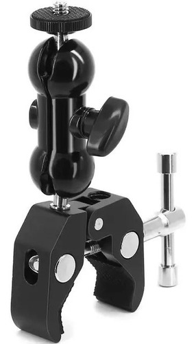 Braçadeira C/ Braço Articulado Led Microfone Action Cam