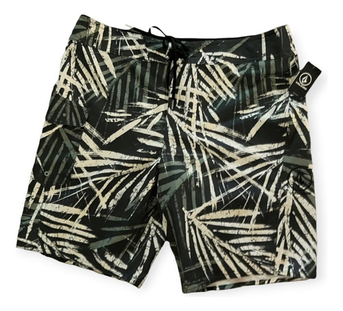 Shorts Volcom Surf Hojas De Palmeras Hawaiano Original