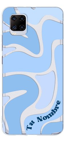 Funda Para Zte Para Mujer Curvas Azul Con Tu Nombre