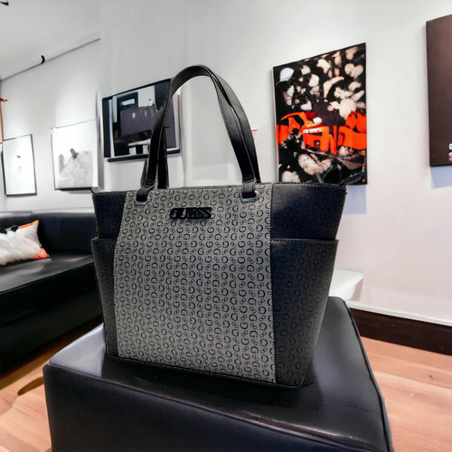 Bolsa Tote Guess Tote Color Gris Oscuro