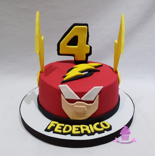 Torta Flash -  Superheroes Avengers Mesa Dulce Tematica