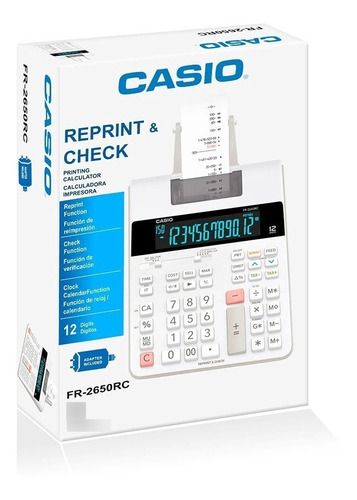 Imagen 3 de 5 de Sumadora Casio Fr-2650rc Blanca