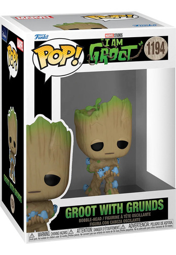Funko Pop Marvel: Yo Soy Groot - Groot Con Grunds #1194