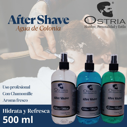 After Shave Agua De Colonia Ostria 500 Ml Pak 3