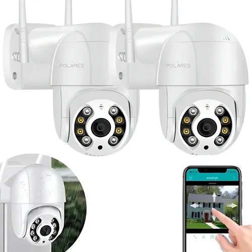 Kit 2 Câmera De Segurança á Prova Dágua Externa Zoom 4x icsee Pol...