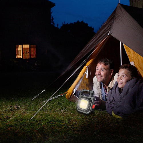 1 Luz De Bolsillo Cob Portátil Cobs Llavero Linternas Mini