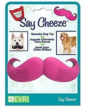Chupete Mordedor Juguete Bigote Rosa Para Perros Chupo